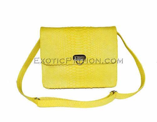 Python clutch purse yellow matt CL-1